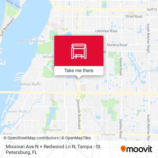Missouri Ave N + Redwood Ln N map