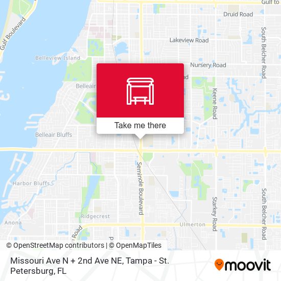 Missouri Ave N + 2nd Ave NE map