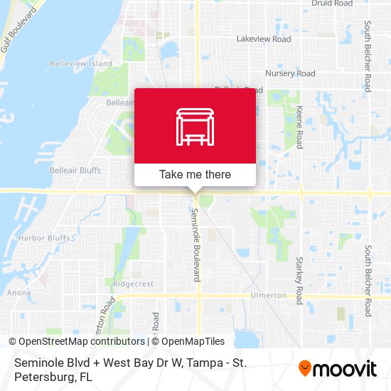 Seminole Blvd + West Bay Dr W map