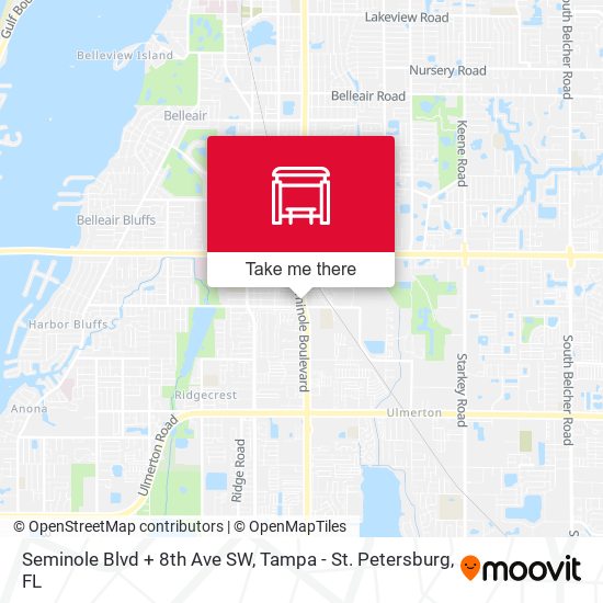 Seminole Blvd + 8th Ave SW map