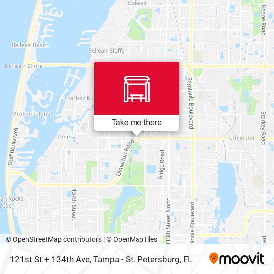 121st St + 134th Ave map
