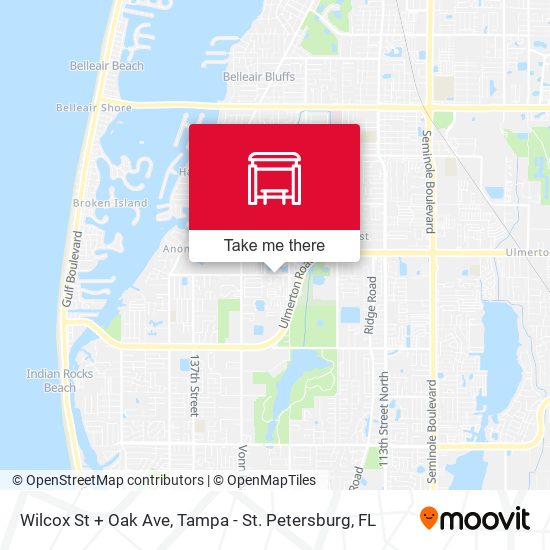 Mapa de Wilcox St + Oak Ave