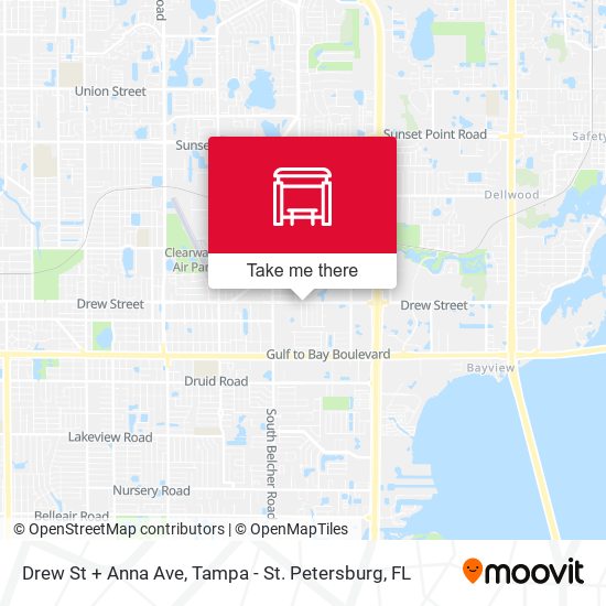 Drew St + Anna Ave map
