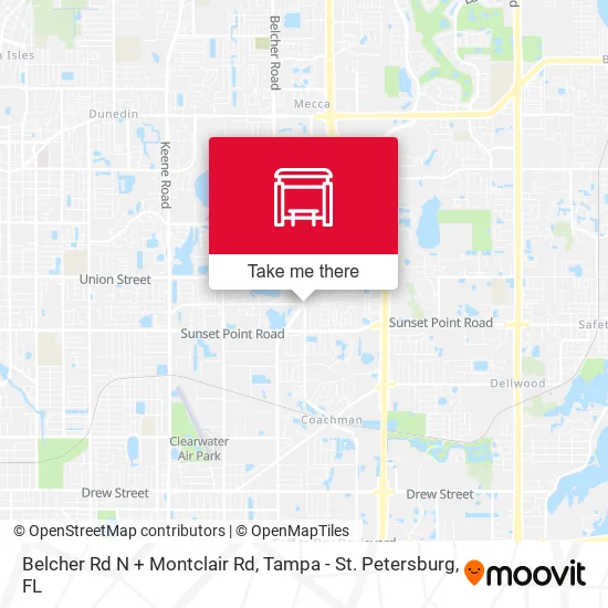 Belcher Rd N + Montclair Rd map