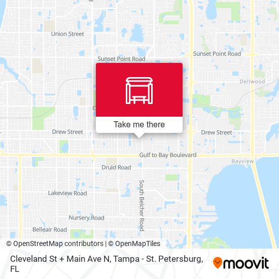 Cleveland St + Main Ave N map
