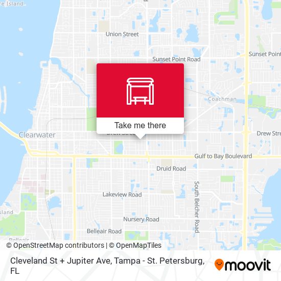 Cleveland St + Jupiter Ave map