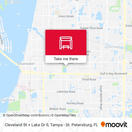 Cleveland St + Lake Dr S map