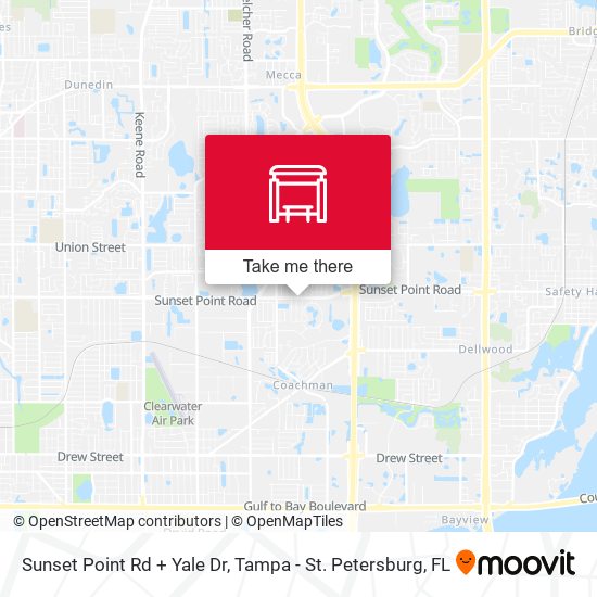 Sunset Point Rd + Yale Dr map