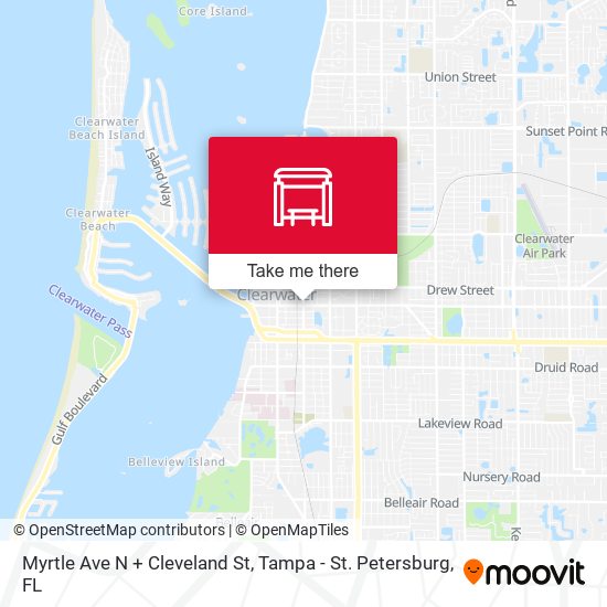 Mapa de Myrtle Ave N + Cleveland St