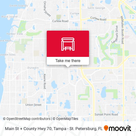 Main St + County Hwy 70 map