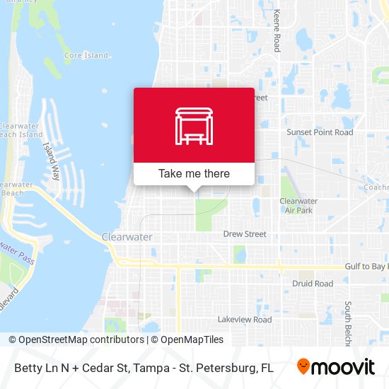 Betty Ln N + Cedar St map