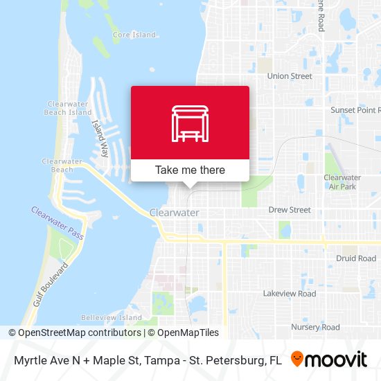 Myrtle Ave N + Maple St map