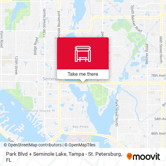 Mapa de Park Blvd + Seminole Lake