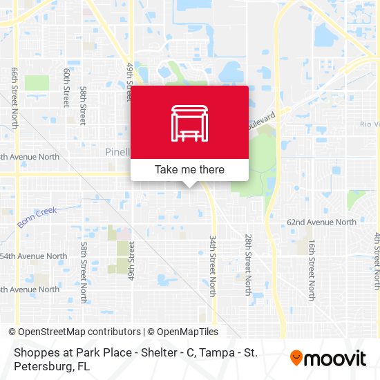 Mapa de Shoppes at Park Place - Shelter - C