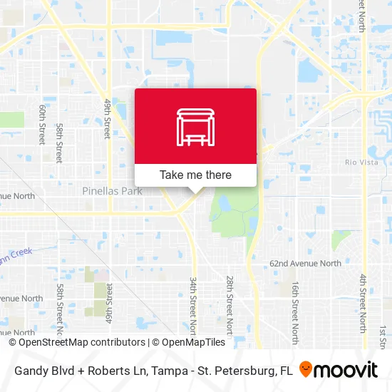 Gandy Blvd + Roberts Ln map