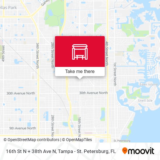 Mapa de 16th St N + 38th Ave N