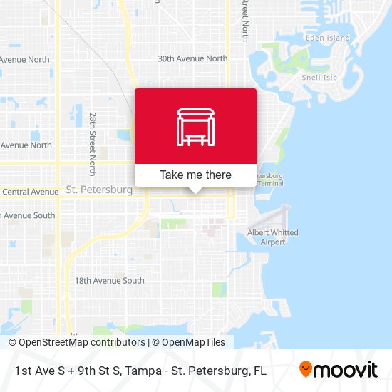1st Ave S + 9th St S map