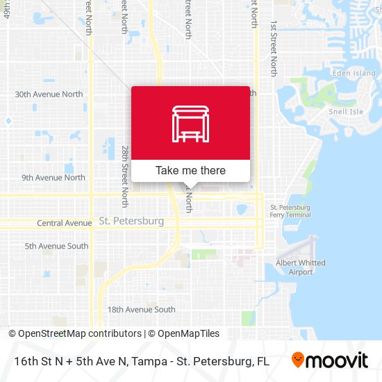 Mapa de 16th St N + 5th Ave N