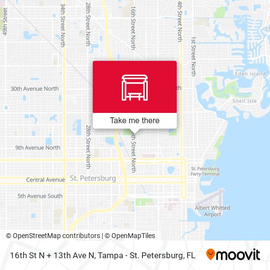 Mapa de 16th St N + 13th Ave N