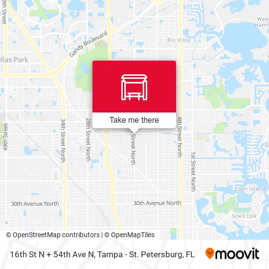 Mapa de 16th St N + 54th Ave N