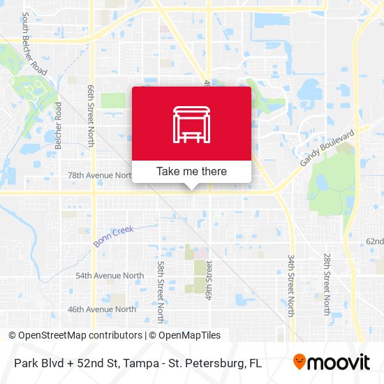 Park Blvd + 52nd St map