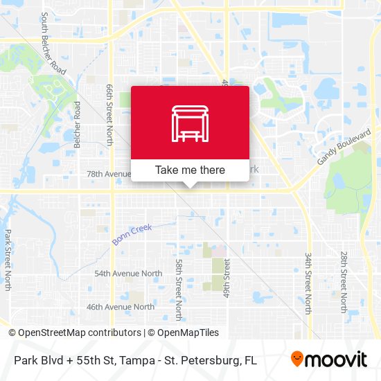 Park Blvd + 55th St map