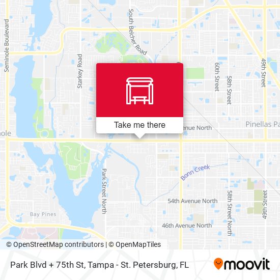 Park Blvd + 75th St map
