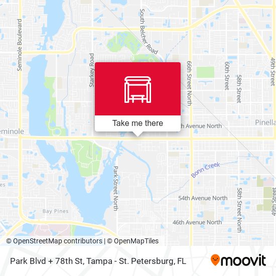 Park Blvd + 78th St map