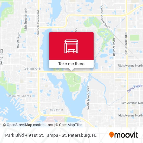 Park Blvd + 91st St map