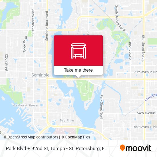 Park Blvd + 92nd St map