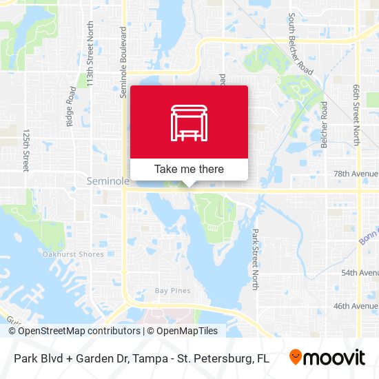 Park Blvd + Garden Dr map