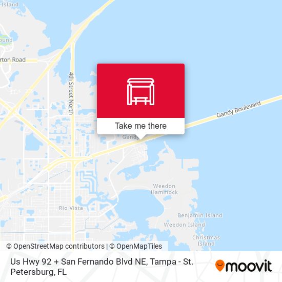 Mapa de Us Hwy 92 + San Fernando Blvd NE