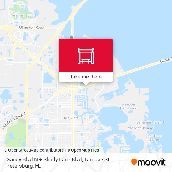 Gandy Blvd N + Shady Lane Blvd map