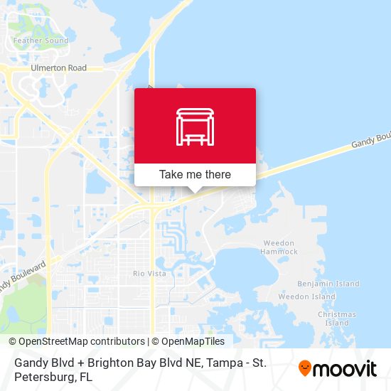 Gandy Blvd + Brighton Bay Blvd NE map