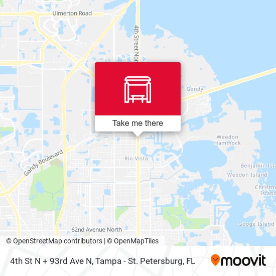 Mapa de 4th St N + 93rd Ave N