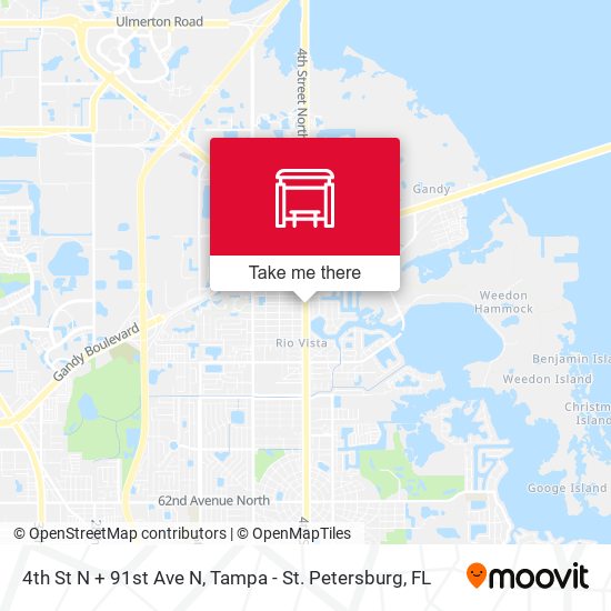 Mapa de 4th St N + 91st Ave N