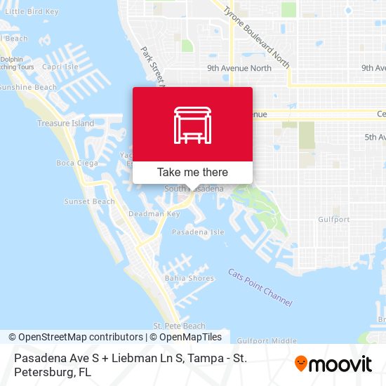 Mapa de Pasadena Ave S + Liebman Ln S