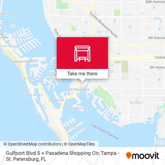 Gulfport Blvd S + Pasadena Shopping Ctr map