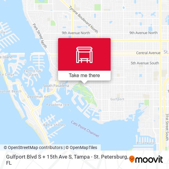 Gulfport Blvd S + 15th Ave S map