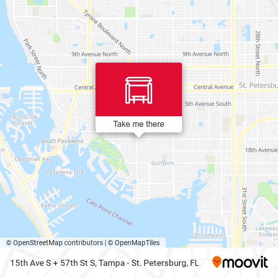 Mapa de 15th Ave S + 57th St S