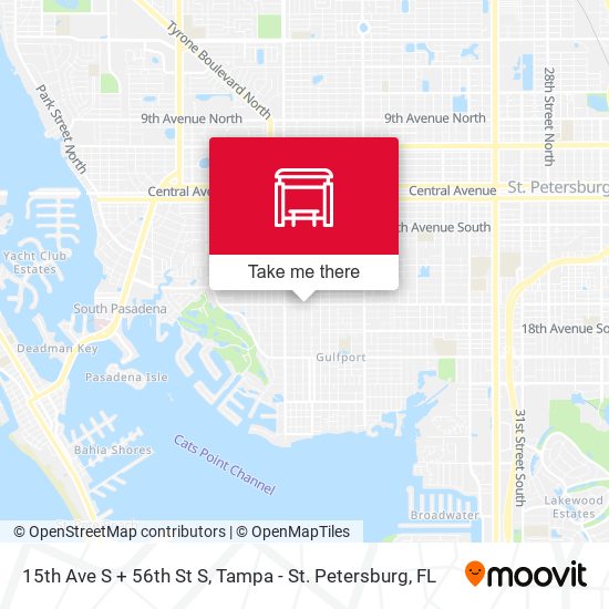 Mapa de 15th Ave S + 56th St S