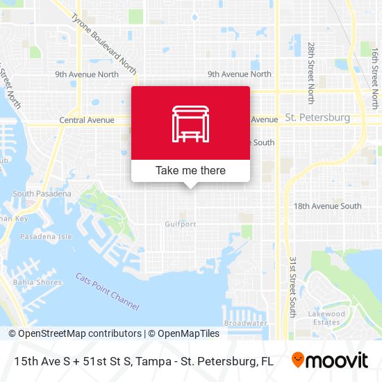 Mapa de 15th Ave S + 51st St S