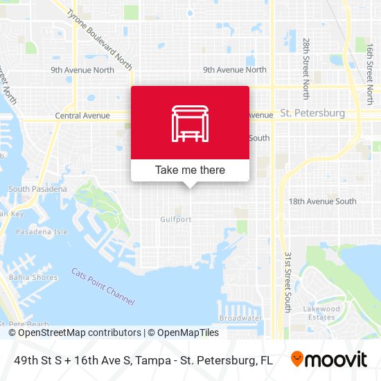 49th St S + 16th Ave S map