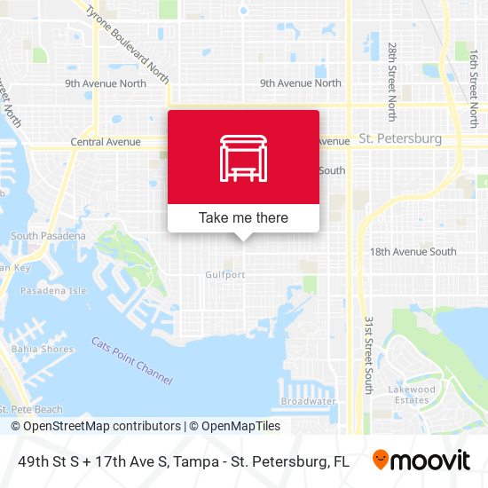 49th St S + 17th Ave S map