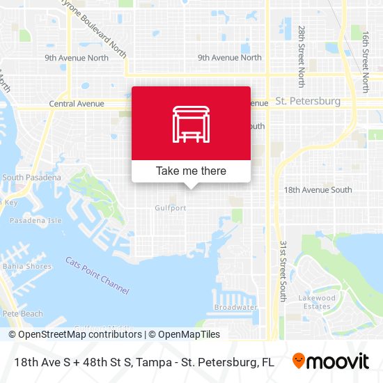 Mapa de 18th Ave S + 48th St S