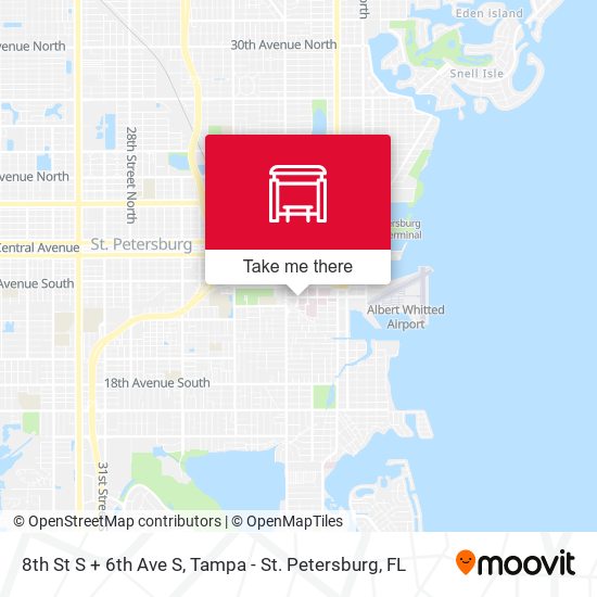 Mapa de 8th St S + 6th Ave S