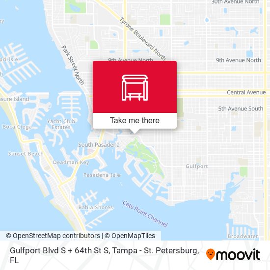 Gulfport Blvd S + 64th St S map