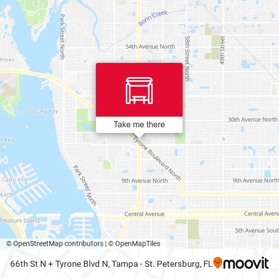 66th St N + Tyrone Blvd N map