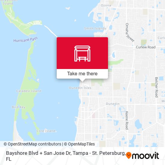 Bayshore Blvd + San Jose Dr map