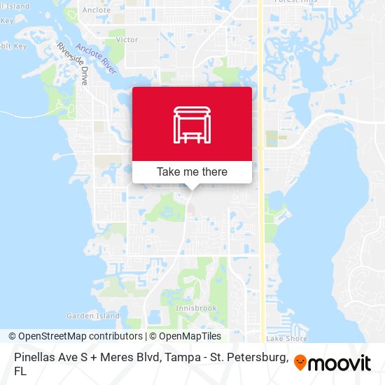 Pinellas Ave S + Meres Blvd map